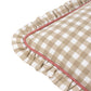 Maude Gingham Reversible Piped Cushion Natural