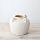 Textured White Terracotta Small Urn Vase