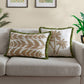 Palm Embroidered Cushion Green