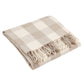 Chesil Check Tasselled 100% Cotton Throw Natural