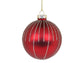Red Glitter Striped Bauble