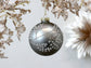 Grey Silver Glitter Branch Bauble