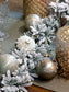 Grey Silver Glitter Branch Bauble