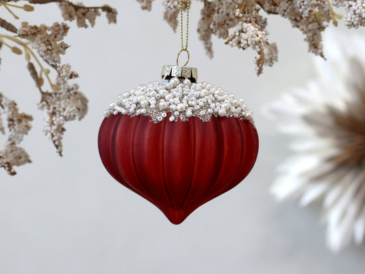 Red Glass Pearl Bauble