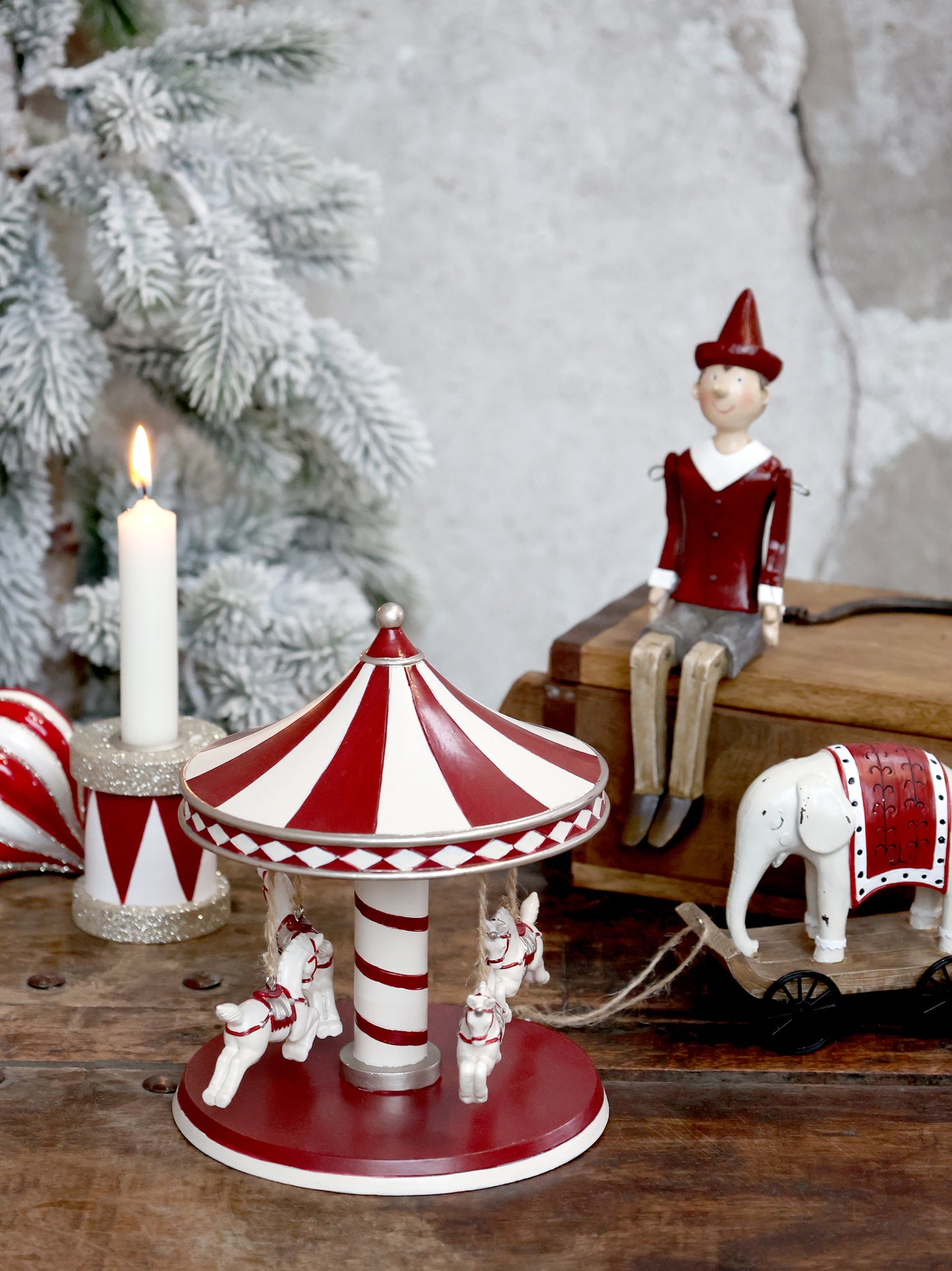 Vintage Carousel With Horses