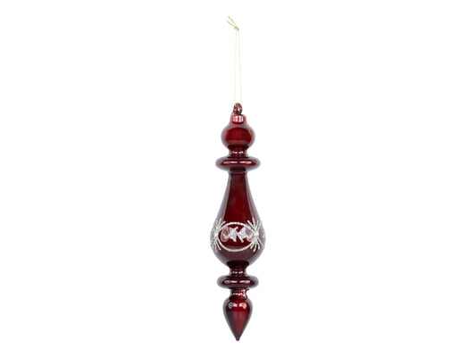 Cherry Red Glass Tree Ornament