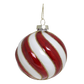 Red & White Swirl Bauble