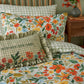 Meadow Haze Embroidered Ruffle Cushion Green