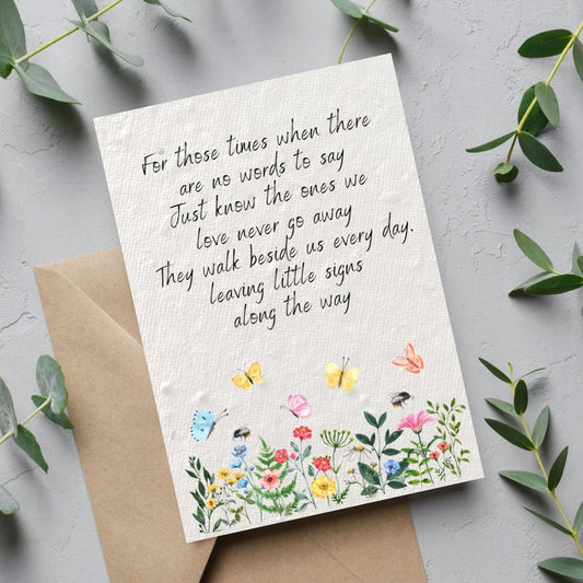 Floral Insect Sympathy Plantable Card