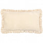 Les Fleurs Embroidered Ruffle Cushion Daisies