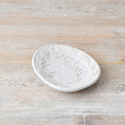 Rabbit Flower Embossed Dish
