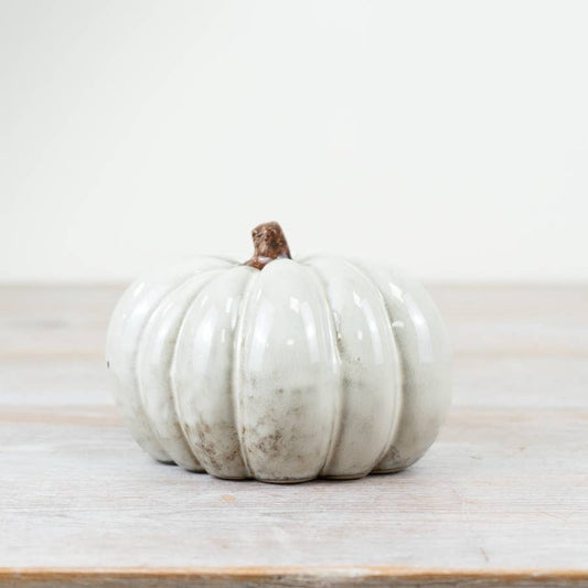 White Pumpkin Squatted Ornament