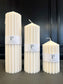 Chunky Ribbed Pillar Candles