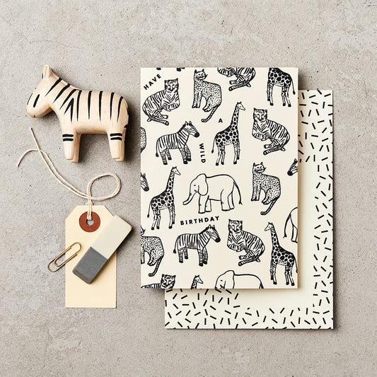 Multi Animal Birthday Greeting Card