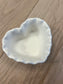 Ruffle Wave Heart Stoneware Dish