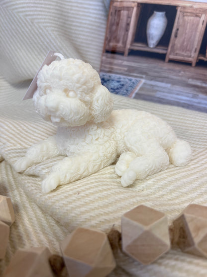 Poodle Dog Candle