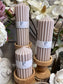 Chunky Ribbed Pillar Candles