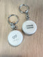 Double Sided Marble Keyring