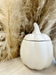 White Ceramic Pumpkin Jars