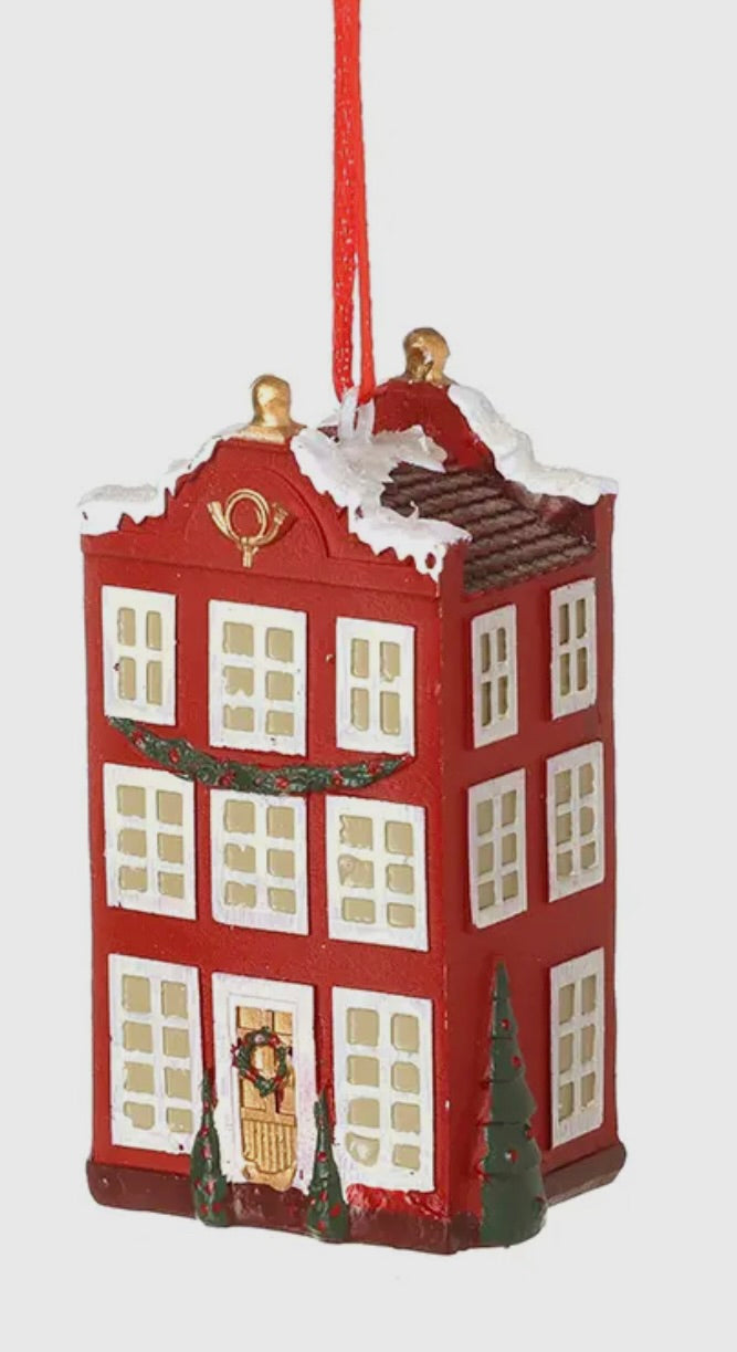 Hanging Red Festive House Christmas Decoration