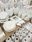 Ruffle White Lined Bowl
