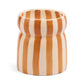 Cabana Rust Striped Ceramic Candle - Sienna Sunset