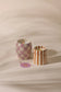 Cabana Rust Striped Ceramic Candle - Sienna Sunset