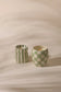 Cabana Sage Striped Ceramic Candle - Bora Bora