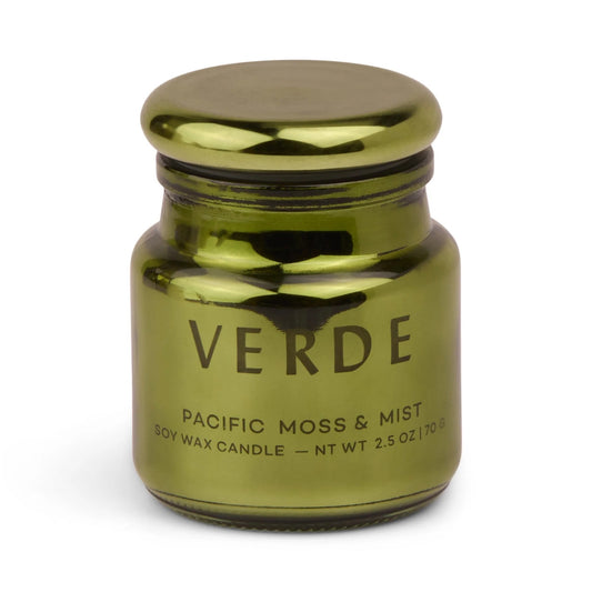 Chroma Verde Green Metallic Glass Candle - Pacific Moss