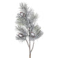 Snowy White Pinecone Branch Stem