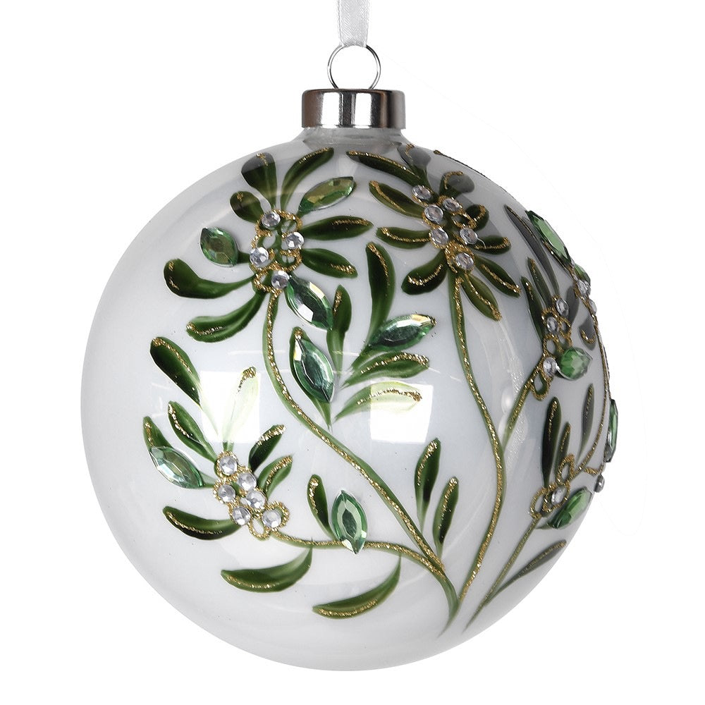 Hand Painted Laurel Leaf Bauble
