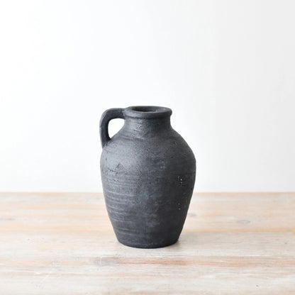 Black Terracotta Jug Vase