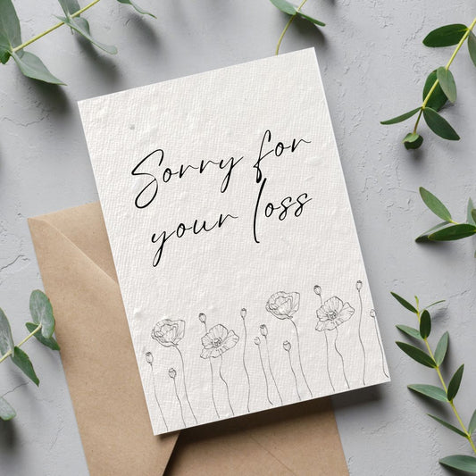 Floral Sympathy Plantable Card