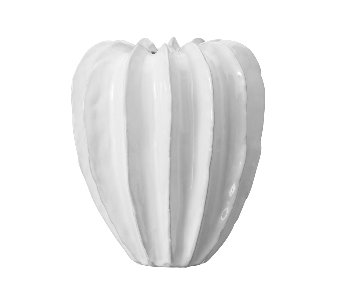 Off White Structured Lined Vase