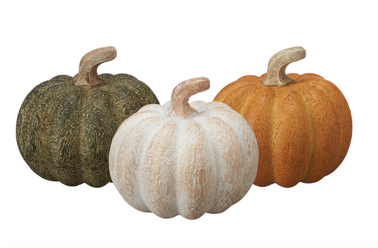 Set Of 6 Small Rustic Pumpkins