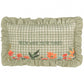 Meadow Haze Embroidered Ruffle Cushion Green