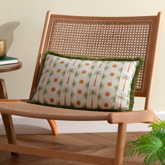 Tropicala Palm Printed Cushion Multicolour