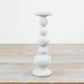 Resin White Bobble Candle Holder