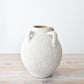 Large Textured White Terracotta Urn Vase