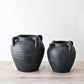 Black Terracotta Urn Vase