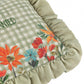 Meadow Haze Embroidered Ruffle Cushion Green