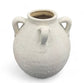 Large Textured White Terracotta Urn Vase