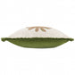 Palm Embroidered Cushion Green