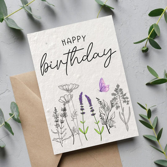 Happy Birthday Plantable Card