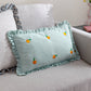 Les Fruites Embroidered Ruffle Cushion Orange