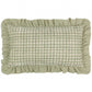 Meadow Haze Embroidered Ruffle Cushion Green