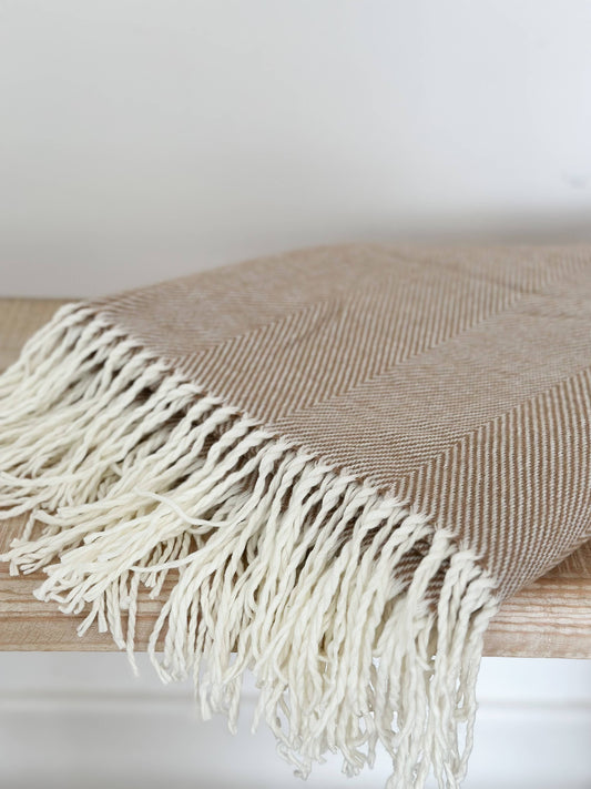 Brown Throw Blanket 170 x 130