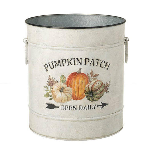 PUMPKIN PATCH CREAM METAL BUCKET