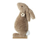 Standing Fur Bunny Wooden Flower