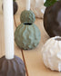 Matte Green Wave Ball Vase